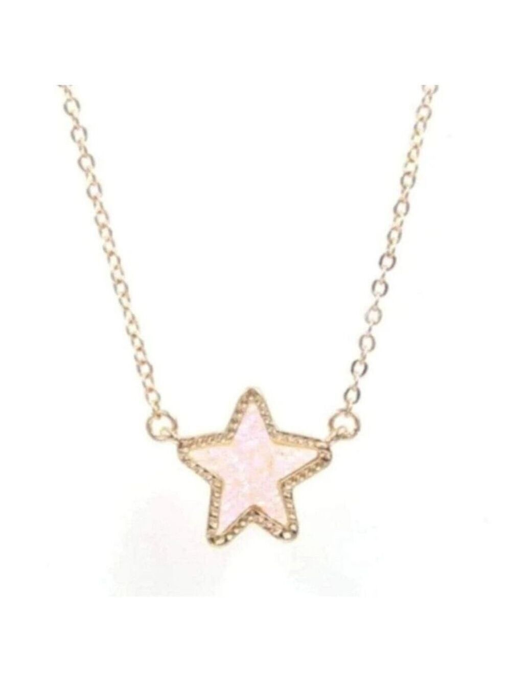 The Styled Collection Pale Pink Star Pendant Necklace